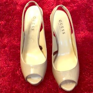 8 1/2 Sling back patent peep toe heel